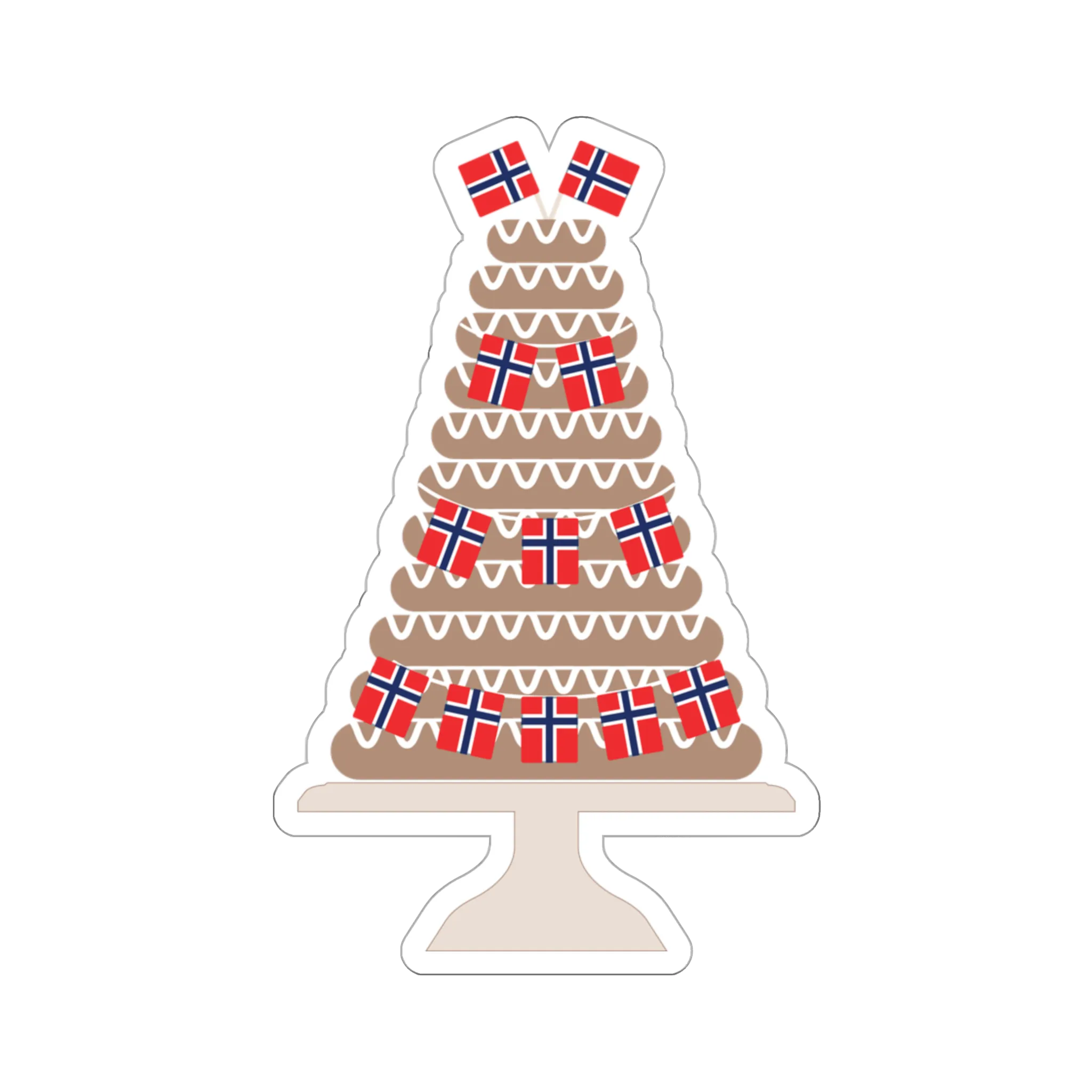 Norwegian Flag Kransekake Sticker