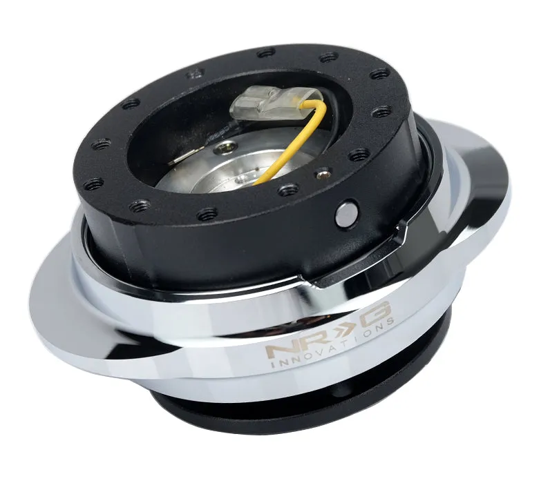 NRG SRK-220BK-SL: Black Body / Invader Silver Ring Quick Release Gen 2.2
