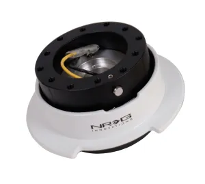 NRG SRK-250BK-WT Black / White Quick Release Gen 2.5 with Finger Grooves