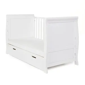 OBABY Stamford Classic Cot Bed & Breathable Mattress - White