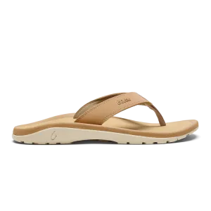 Olukai Men's Ohana Sandal in Sandbar & Black Dark Shadow