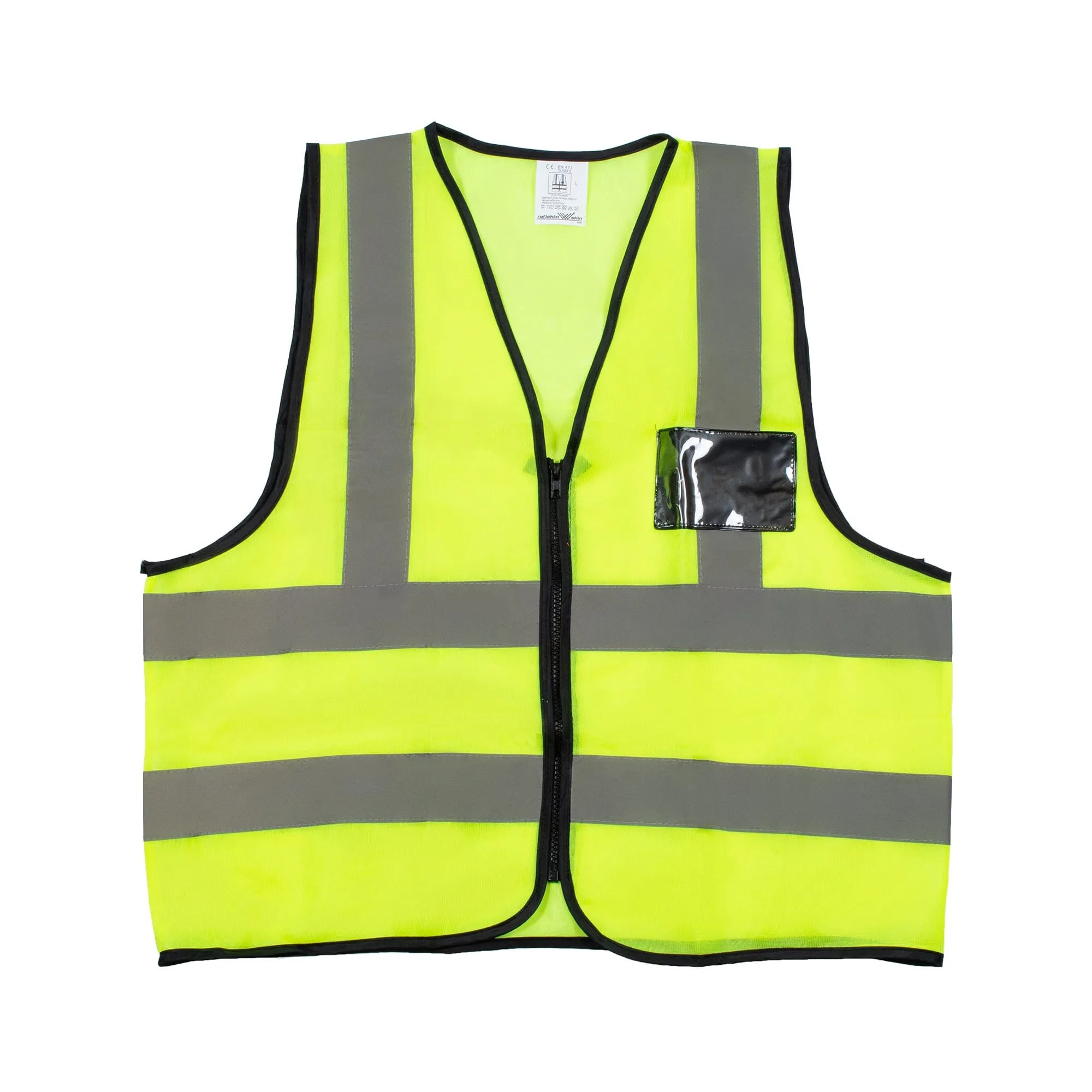 Orange Reflective Safety Vest With ID Pouch