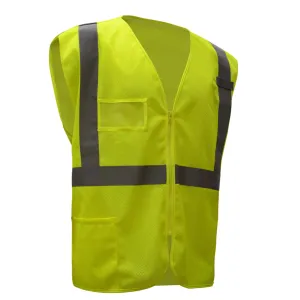 Orange Reflective Safety Vest With ID Pouch