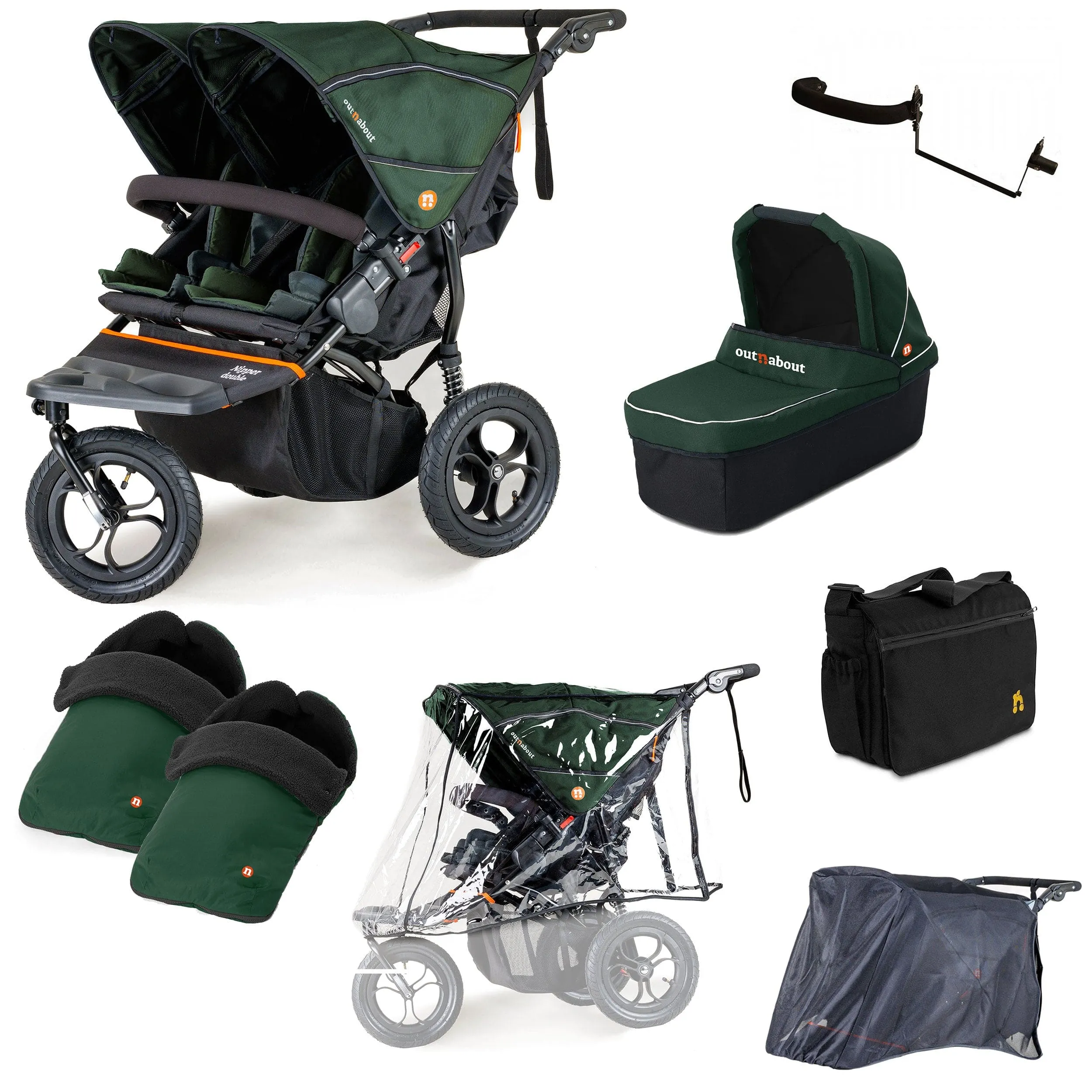 Out n About Nipper Double Duo Ultimate Kit in Sycamore Green