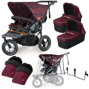 Out n About Nipper Double Twin Essentials Kit in Brambleberry Red