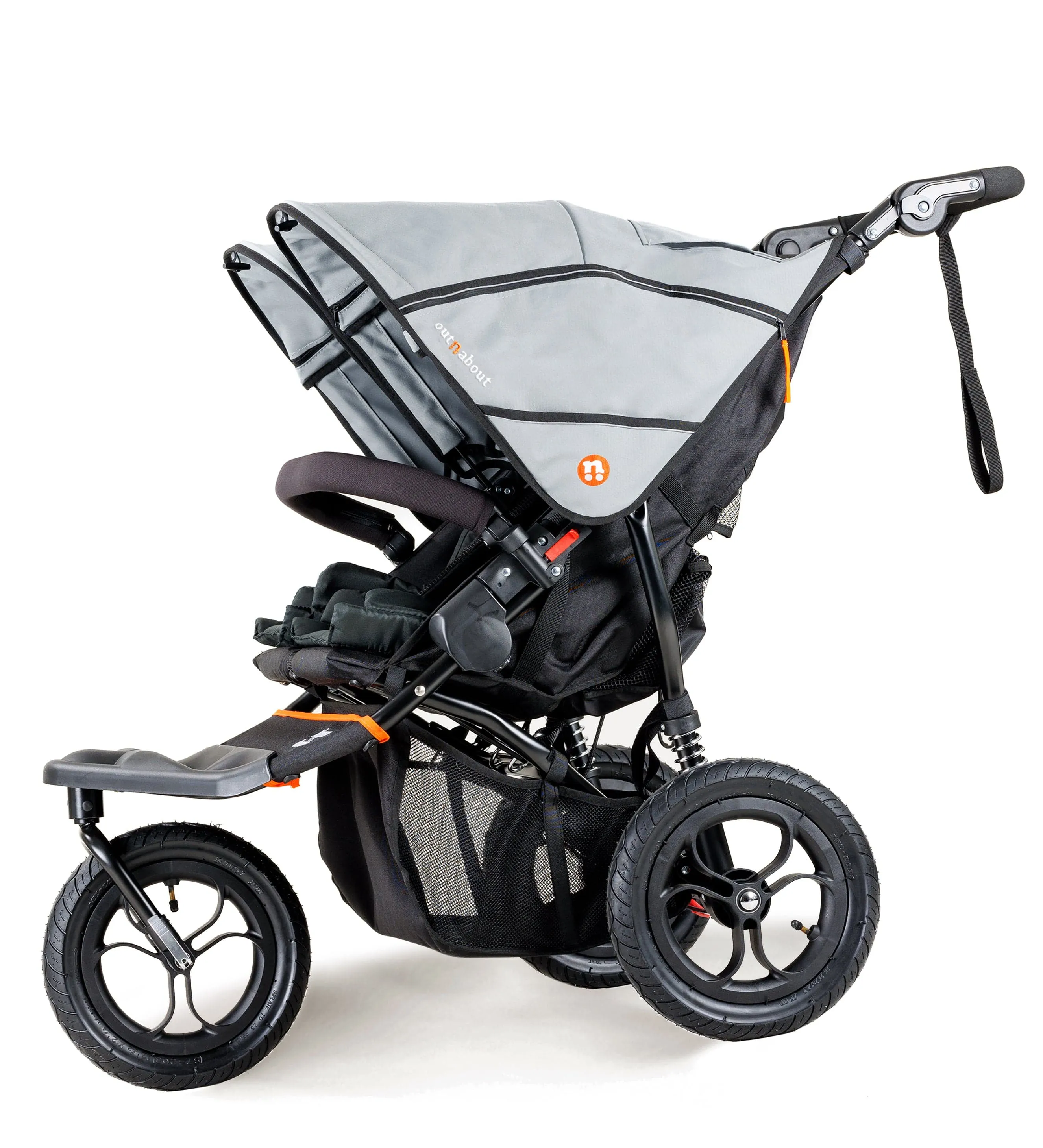 Out n About Nipper Double Twin Essentials Kit in Rock Salt Grey