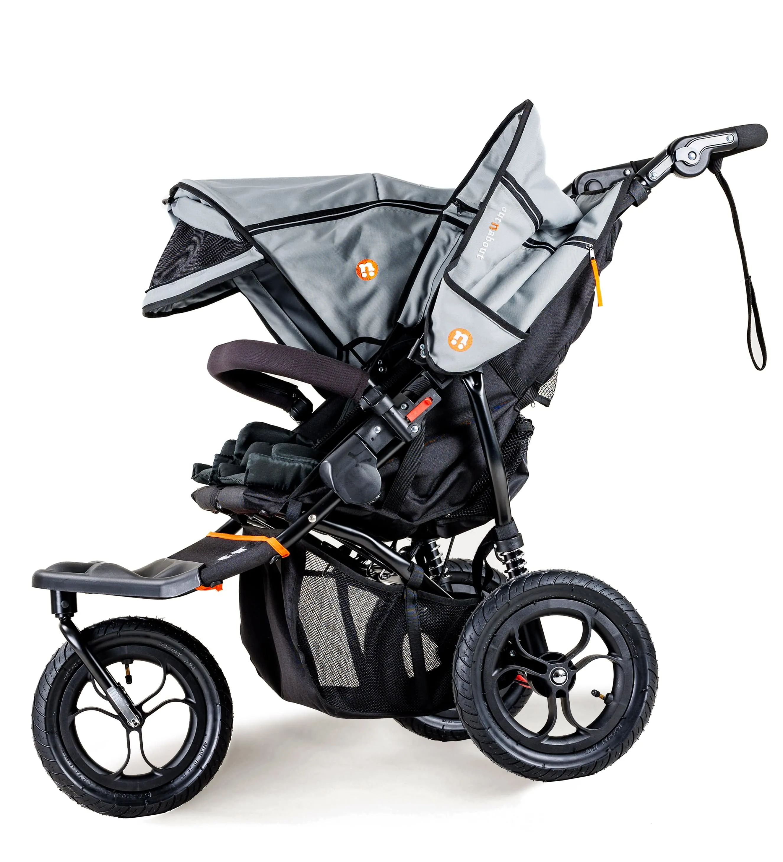 Out n About Nipper Double Twin Essentials Kit in Rock Salt Grey