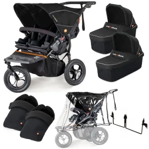 Out n About Nipper Double Twin Essentials Kit in Summit Black