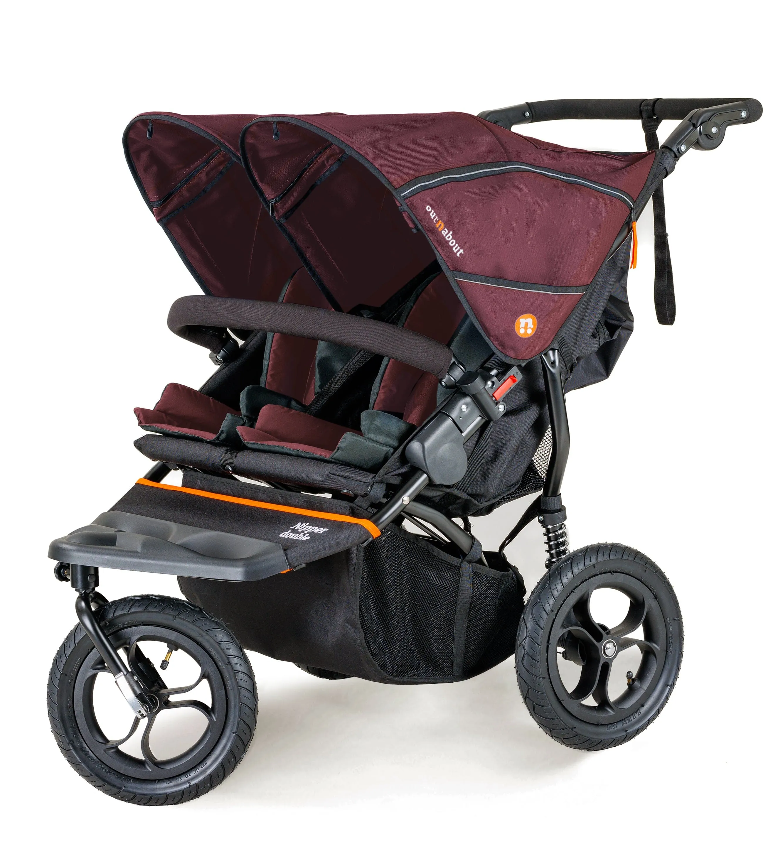 Out n About Nipper Double Twin Starter Kit in Brambleberry Red