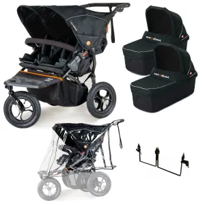 Out n About Nipper Double Twin Starter Kit in Forest Black