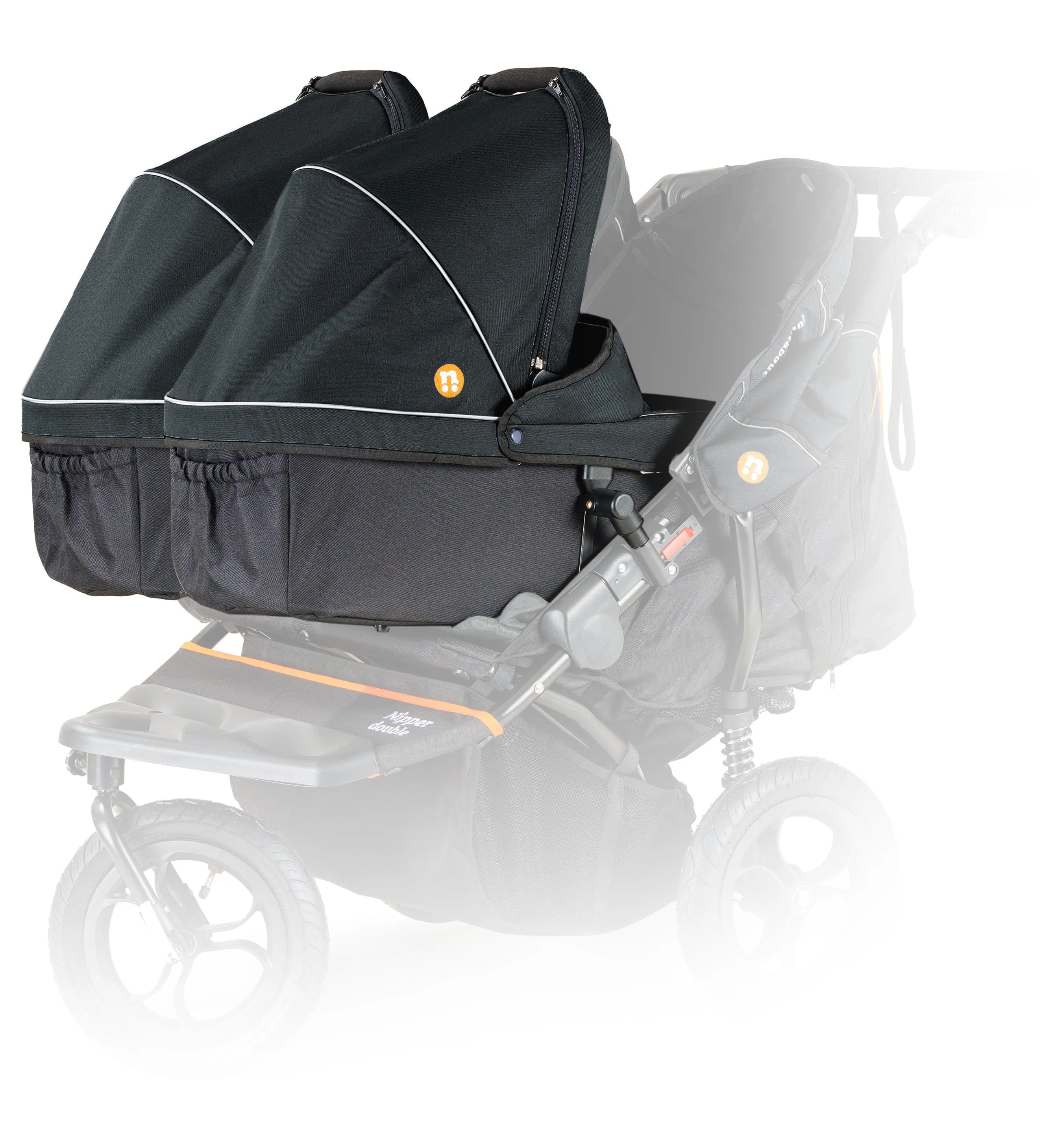 Out n About Nipper Double Twin Starter Kit in Forest Black