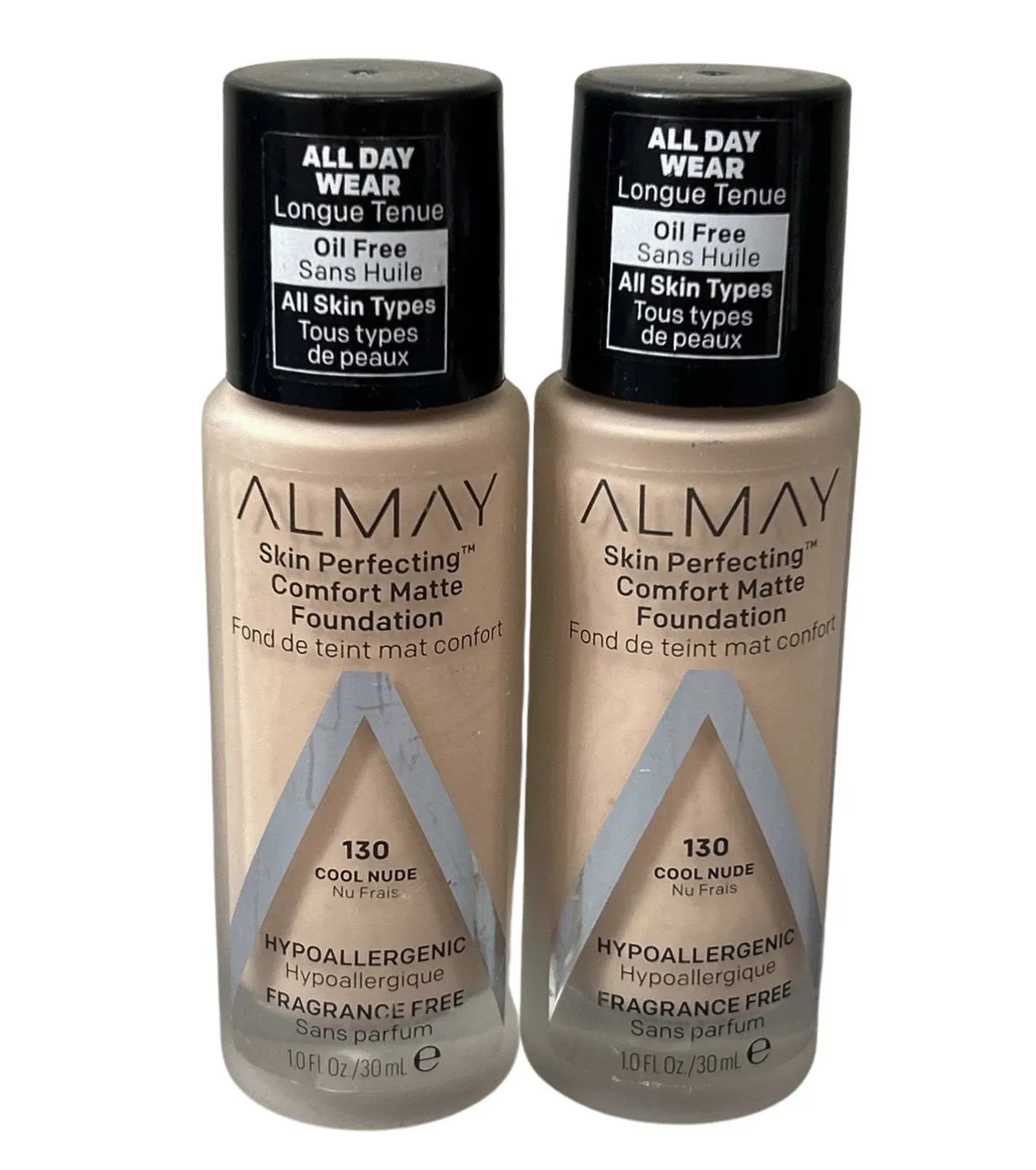 Pack of 2 Almay Skin Perfecting Comfort Matte Foundation, Cool Nude 130