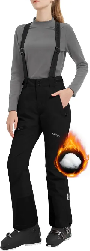Pioneer Camp Women's Waterproof Insulated Snow Pants with Suspenders