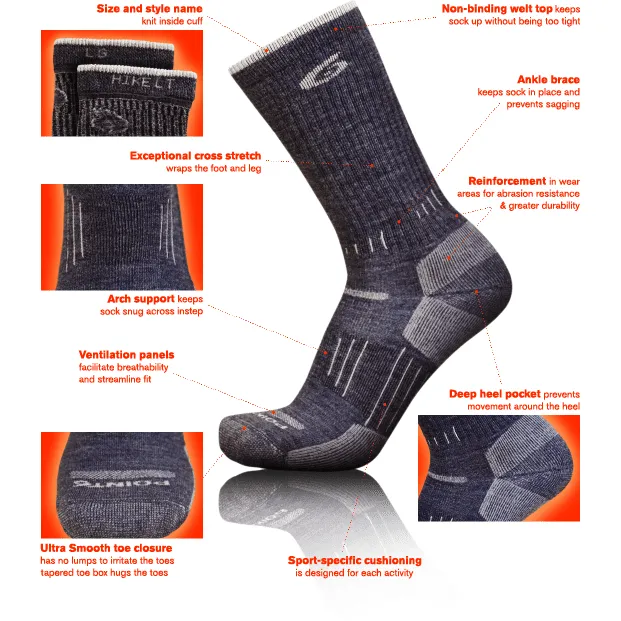 Point6 37.5 Hiking Light Crew Socks