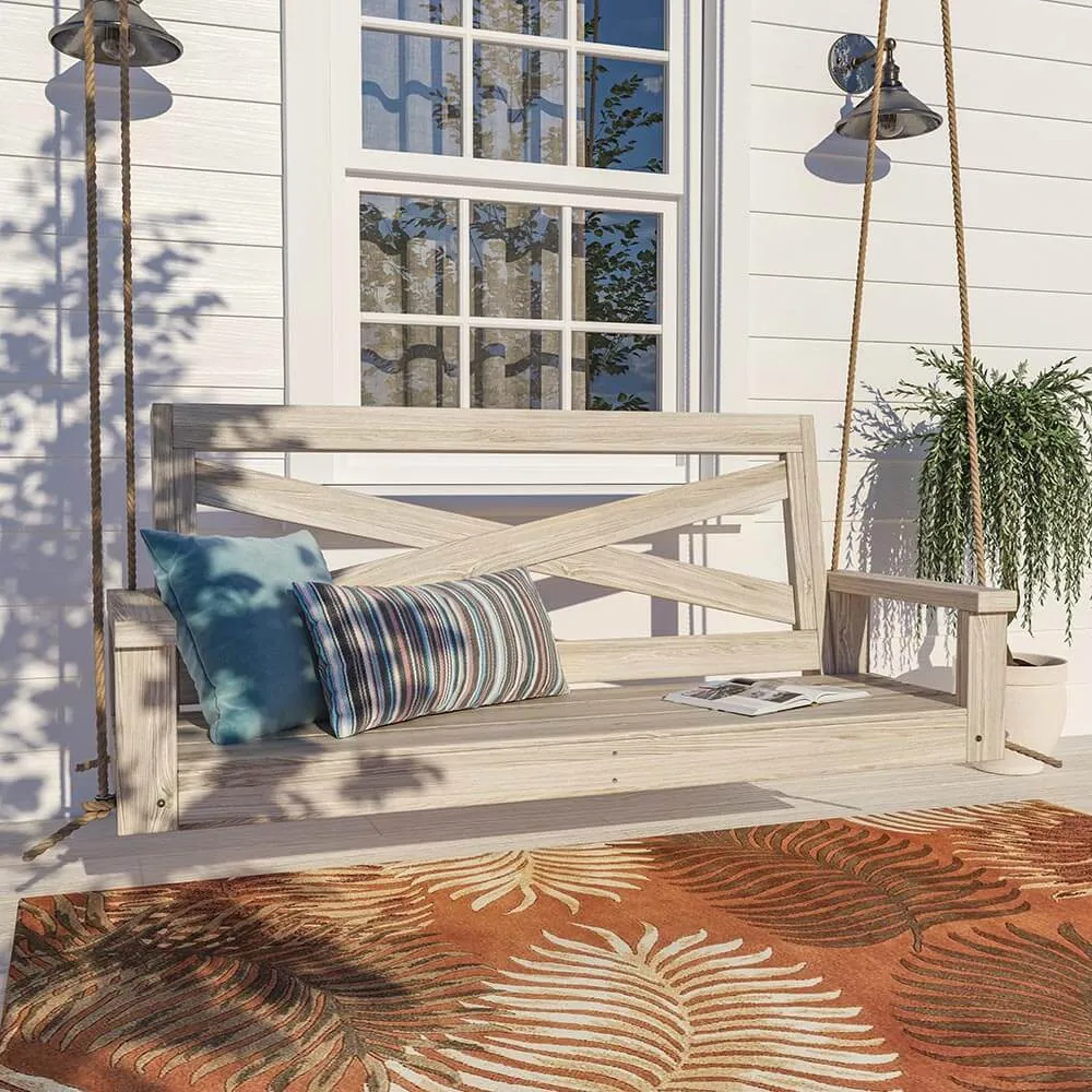 Porchgate Amish Heavy Duty 700 Lb 4-Foot Boardwalk Porch Swing - Unfinished