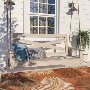Porchgate Amish Heavy Duty 700 Lb 4-Foot Boardwalk Porch Swing - Unfinished