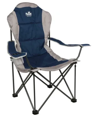 President Folding Lightweight Camping Chair Blue Silver Caravan Camping Outdoor