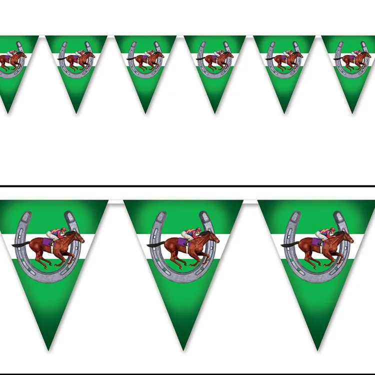 Racehorse Party Pennant Banner