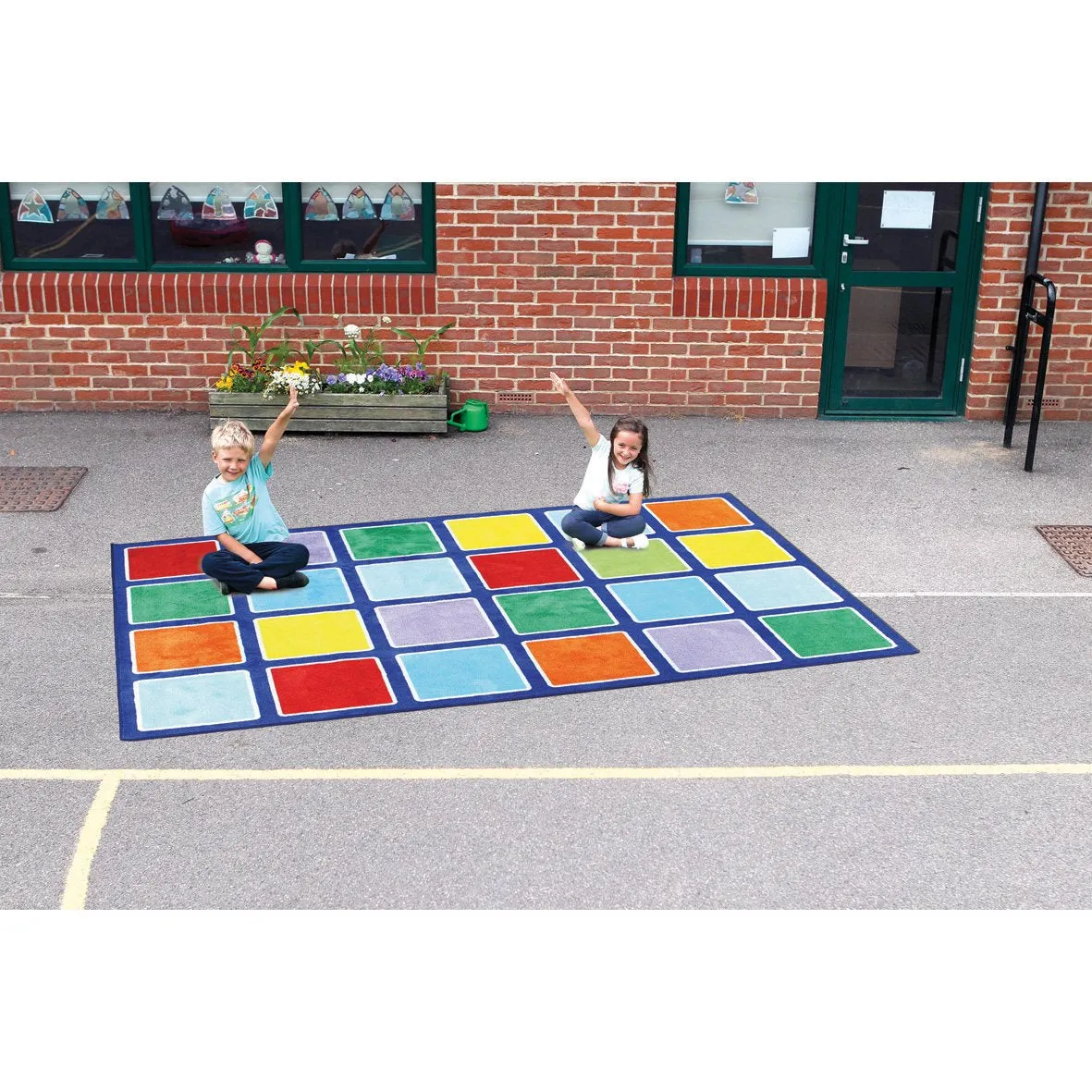 Rainbow Rectangle Outdoor Mat