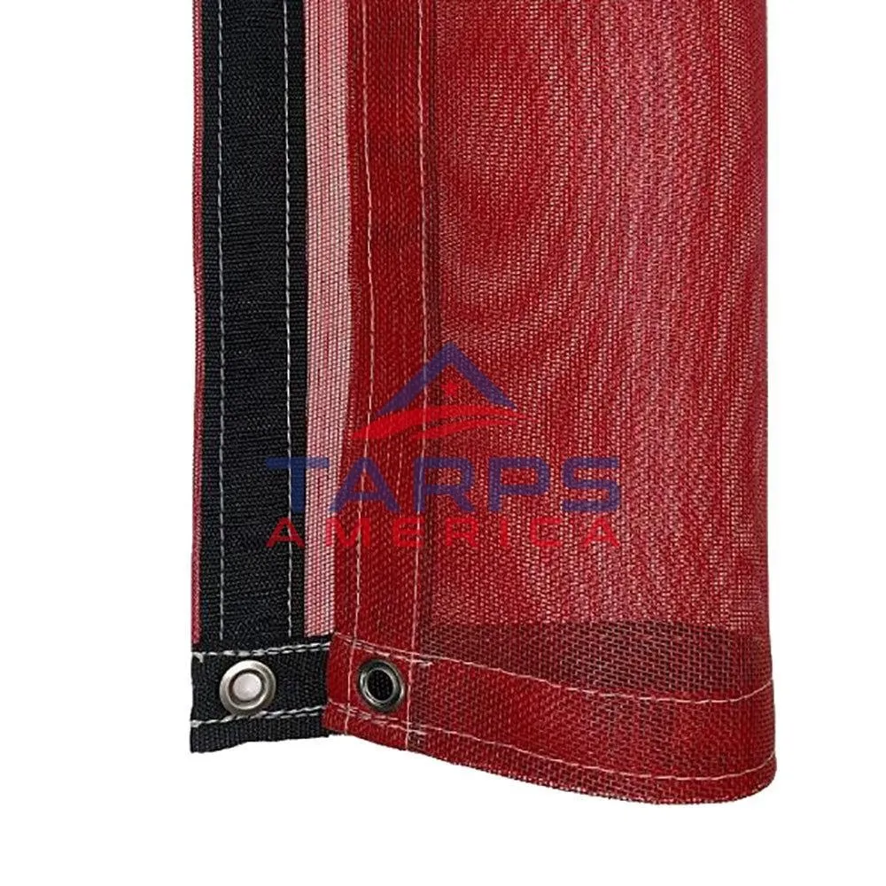 Red 10 oz. Heavy Duty Vinyl Coated Mesh Tarp by ShadeMax®