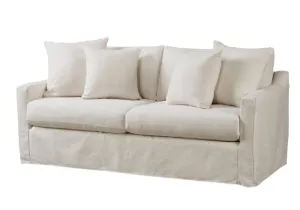 Redington Shores QUICK SHIP Slipcovered Sofa 78" 2/2 in Ali Eggshell
