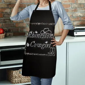Rhinestone Cowgirl Black Graphic Apron