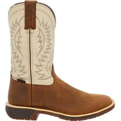 Rocky Men's Rugged Trail 11" Square Toe WP Western Boot -Brown- RKW0366