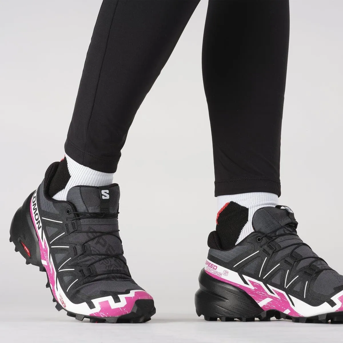 Salomon Speedcross 6 (Womens) - Ebony/White/Very Berry