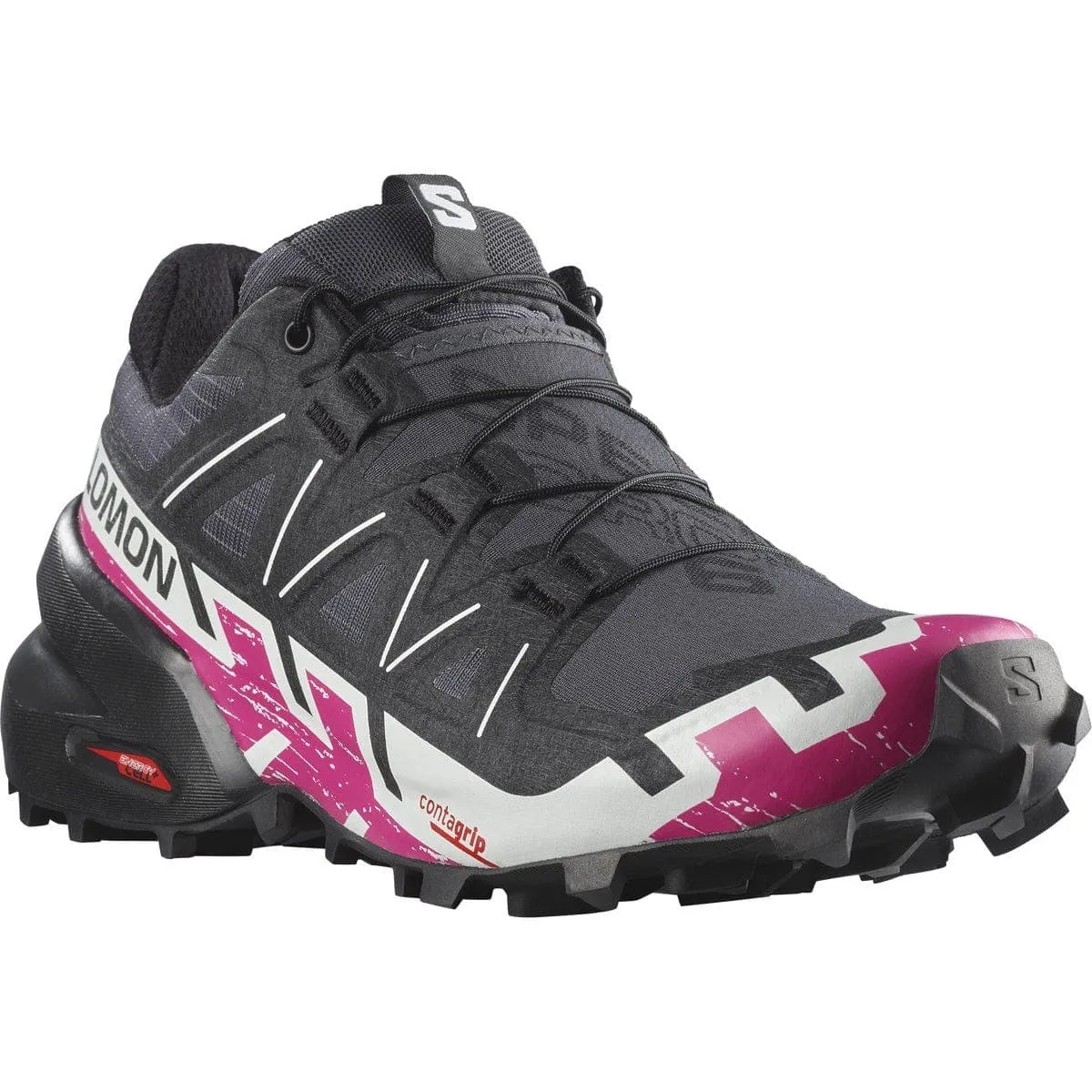 Salomon Speedcross 6 (Womens) - Ebony/White/Very Berry