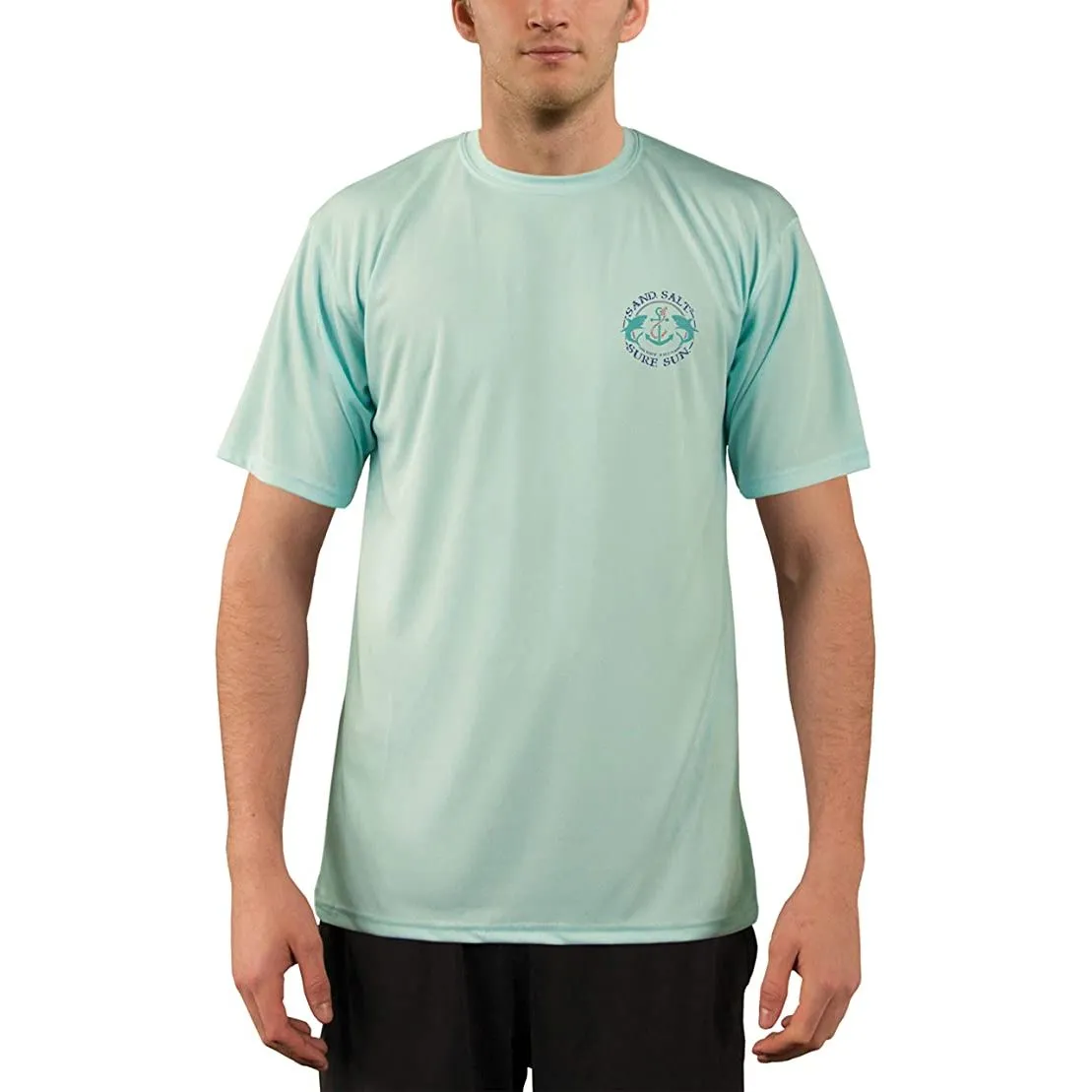 SAND.SALT.SURF.SUN. Mandala Turtle Men's UPF 50  UV Sun Protection Performance Short Sleeve T-Shirt