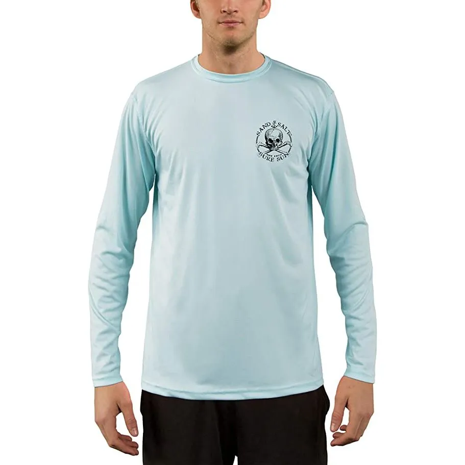 SAND.SALT.SURF.SUN. Pirate Girl Cannon Men's UPF 50  UV Sun Protection Performance Long Sleeve T-Shirt
