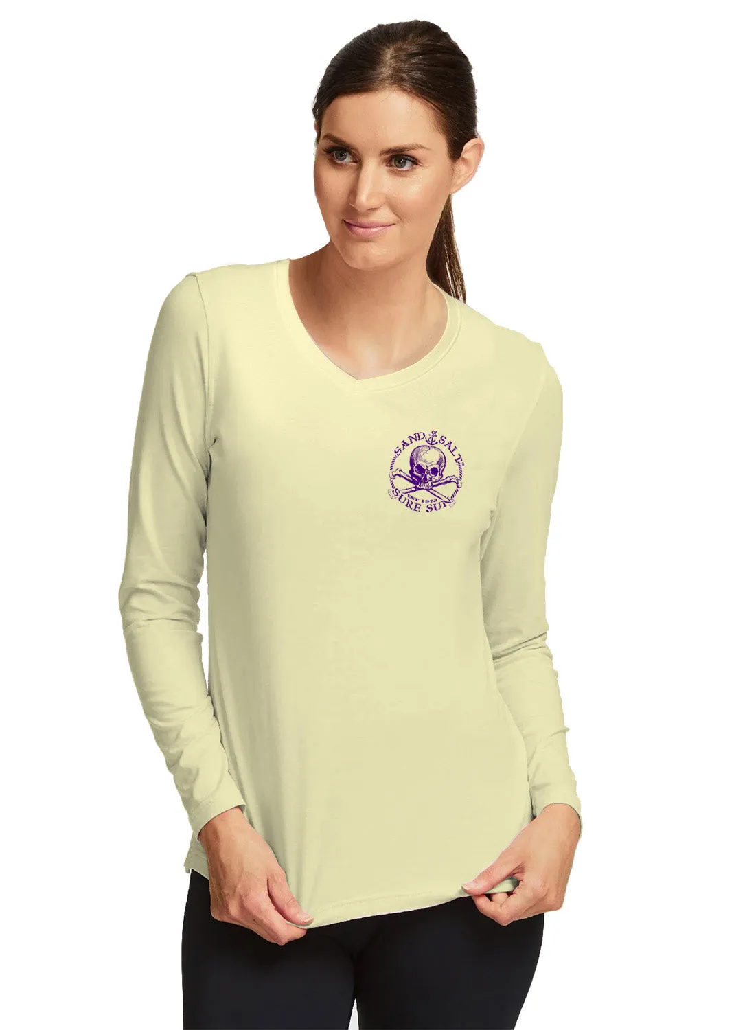 SAND.SALT.SURF.SUN. Skate Women's UPF 50  UV Sun Protection Performance Long Sleeve T-Shirt