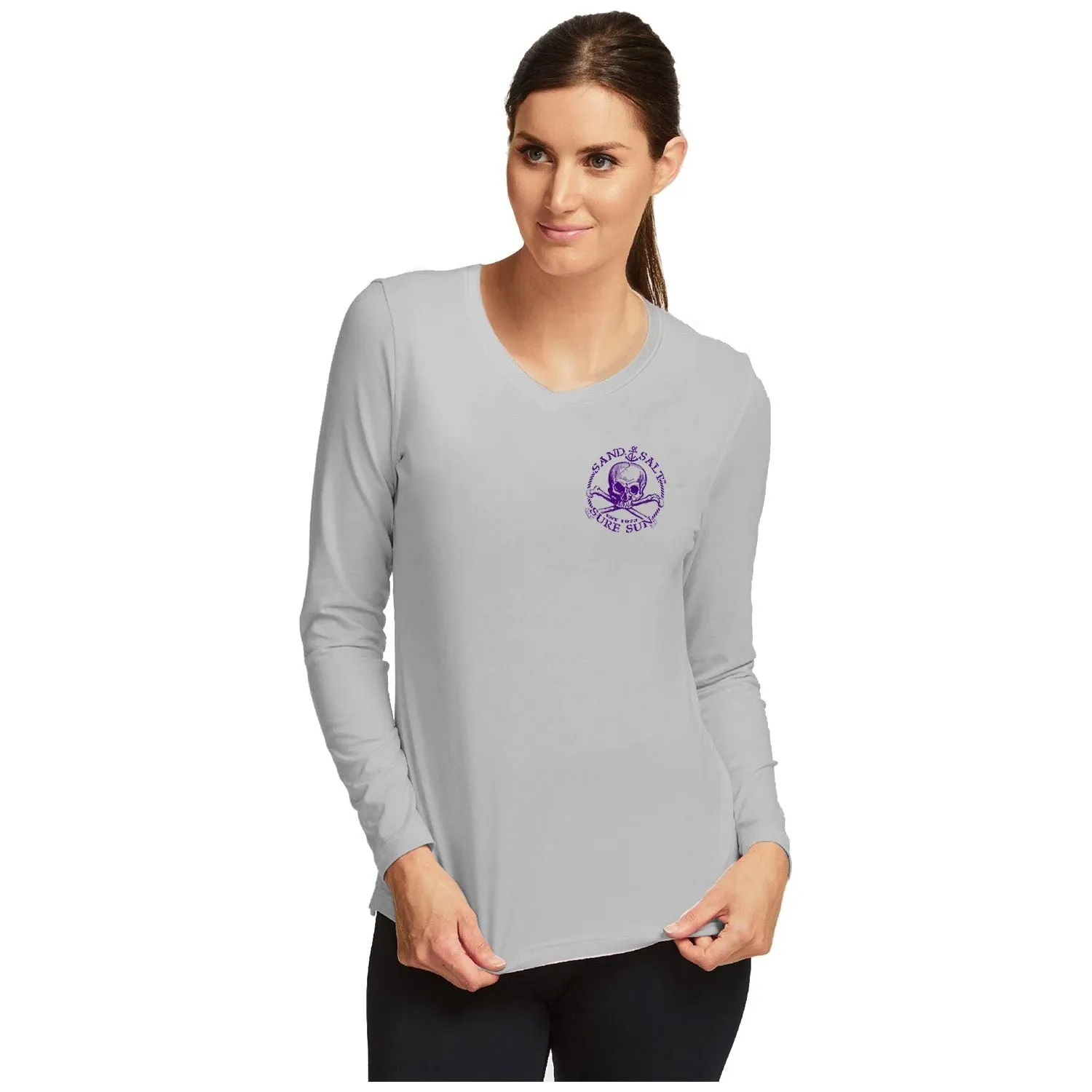 SAND.SALT.SURF.SUN. Skate Women's UPF 50  UV Sun Protection Performance Long Sleeve T-Shirt