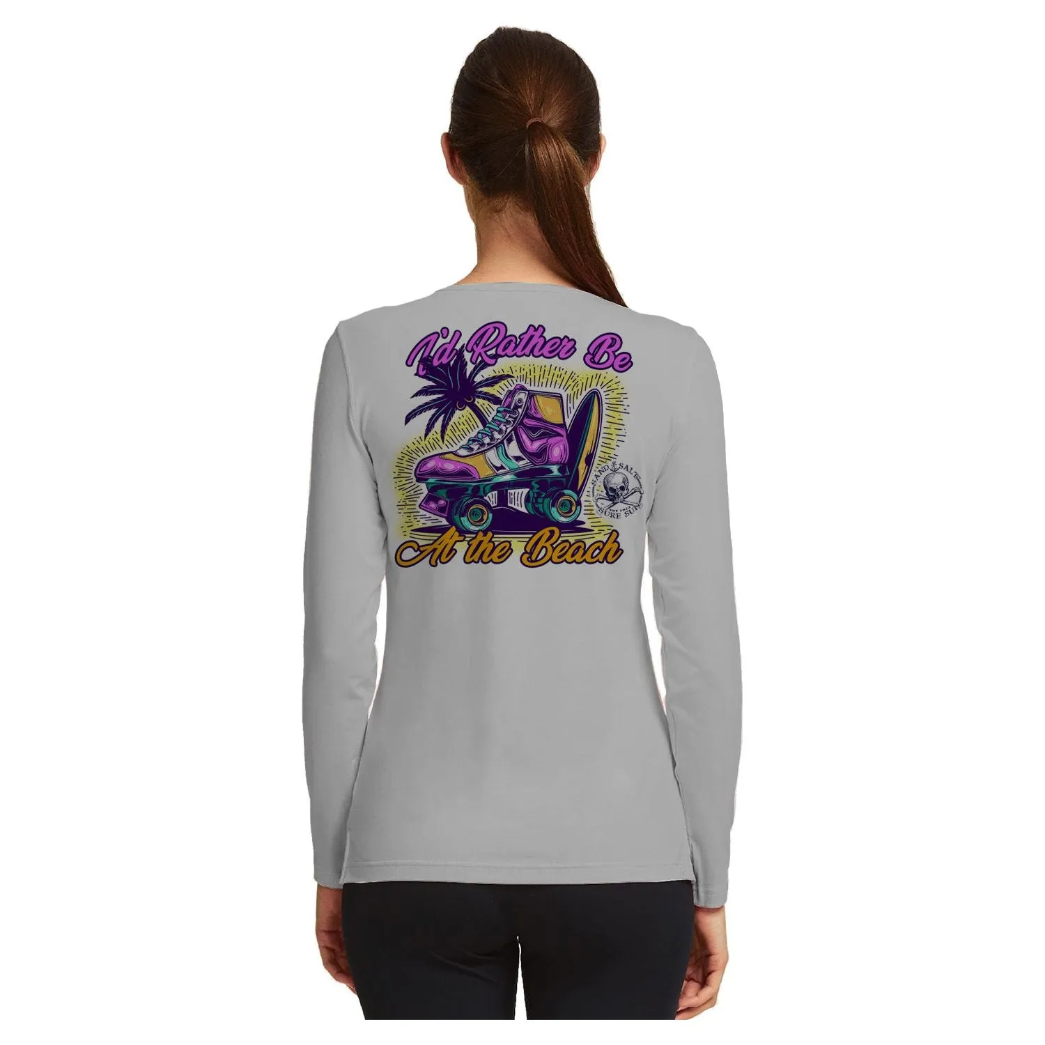 SAND.SALT.SURF.SUN. Skate Women's UPF 50  UV Sun Protection Performance Long Sleeve T-Shirt