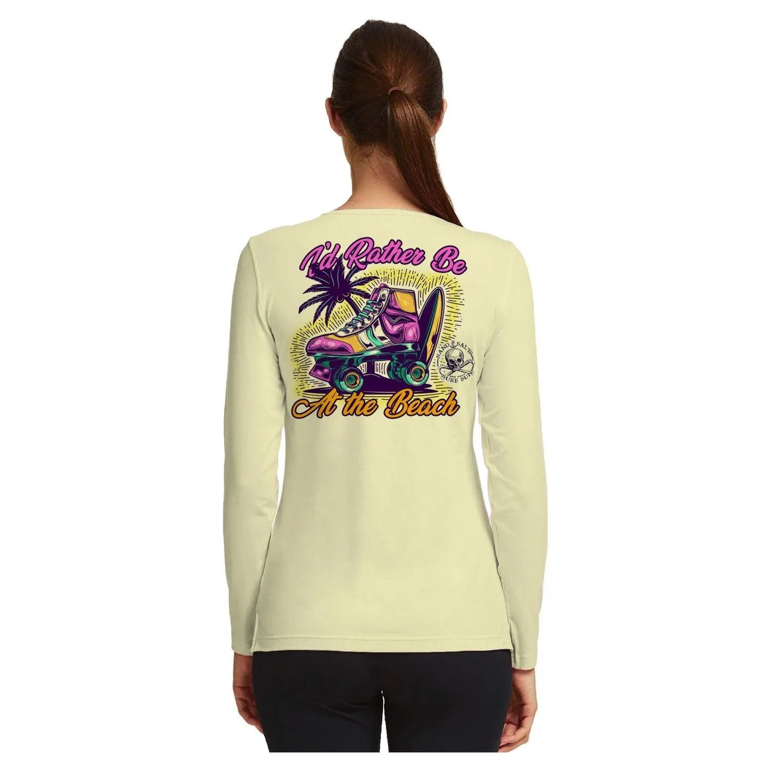 SAND.SALT.SURF.SUN. Skate Women's UPF 50  UV Sun Protection Performance Long Sleeve T-Shirt
