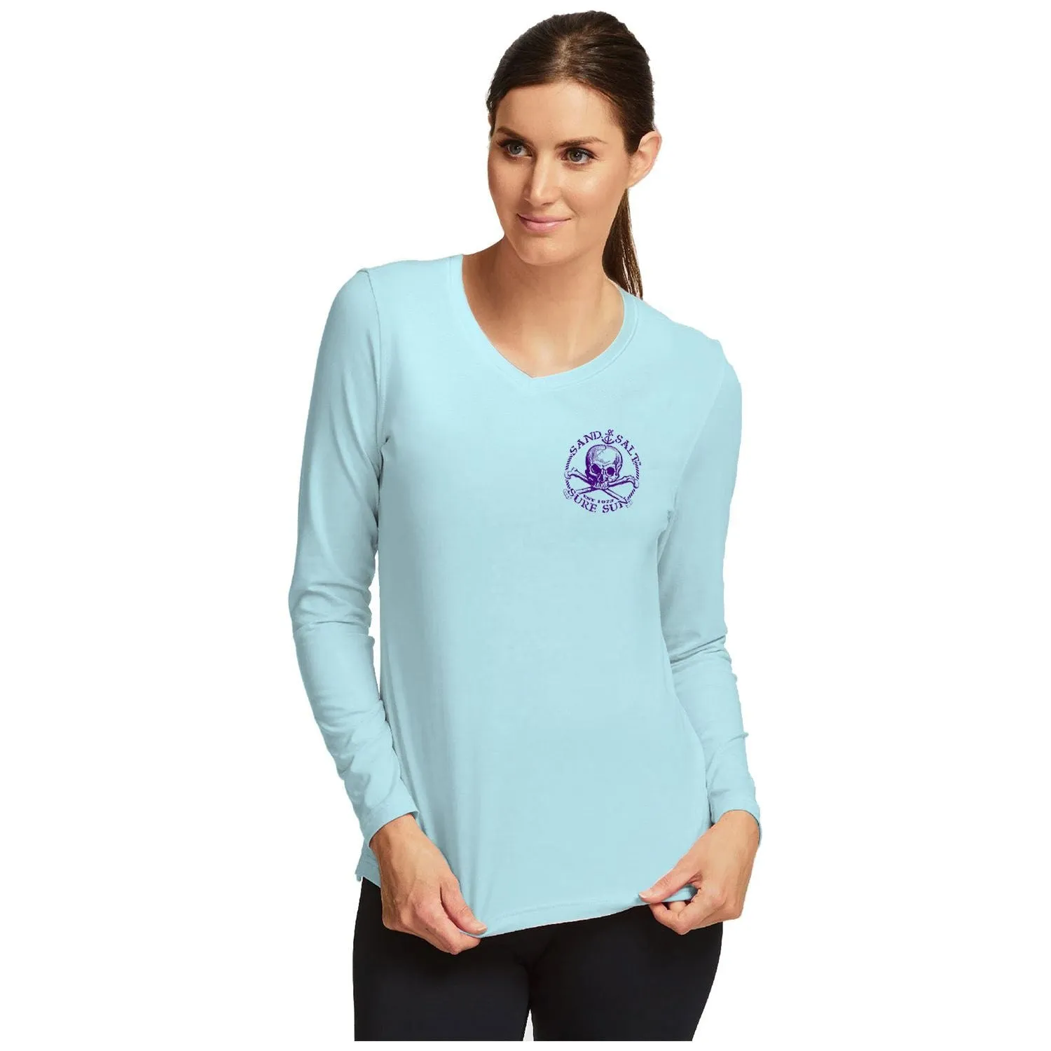 SAND.SALT.SURF.SUN. Skate Women's UPF 50  UV Sun Protection Performance Long Sleeve T-Shirt