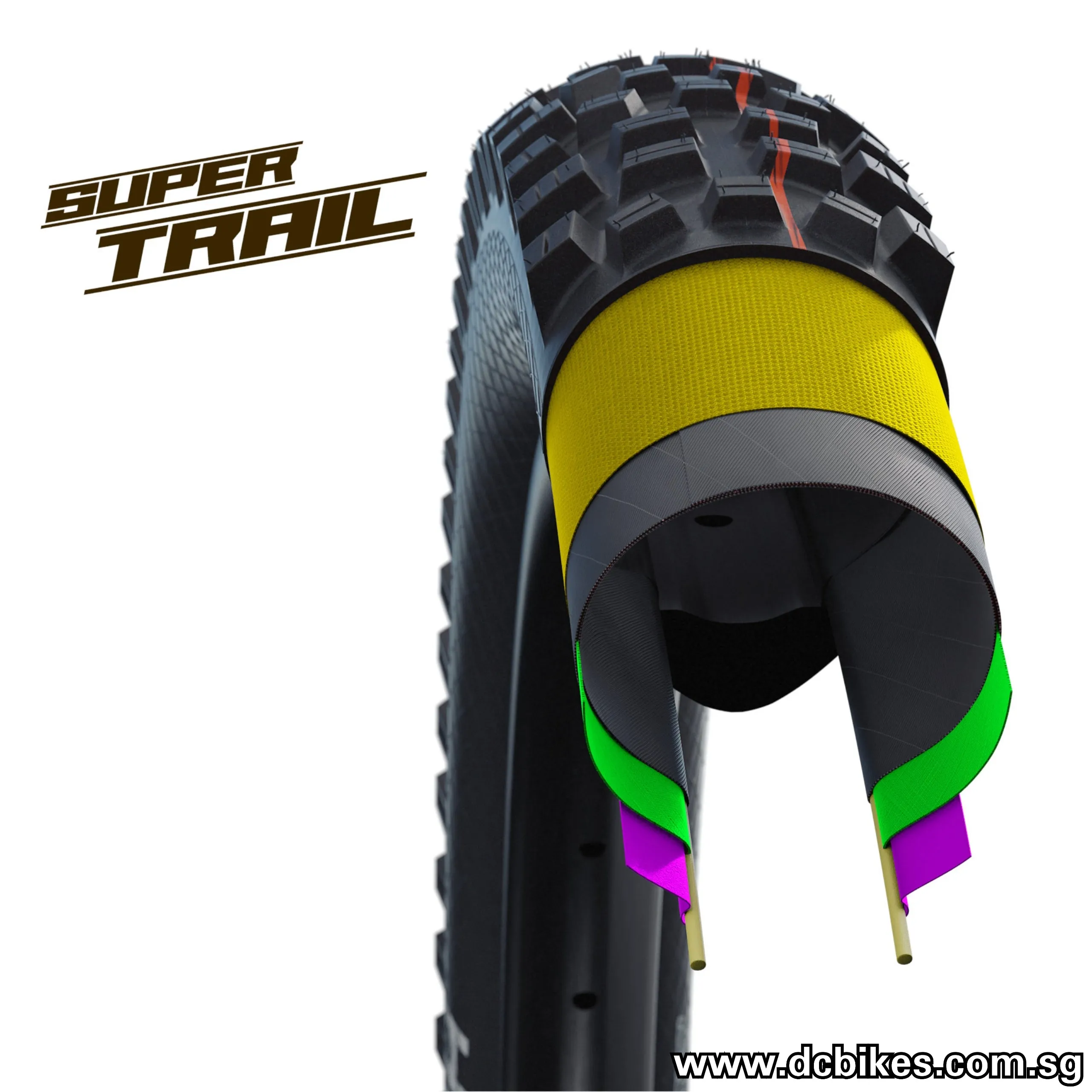Schwalbe 27.5 X 2.8 Hans Dampf Evo Super Trail MTB Tubeless Folding Boost Tyre (1 Tire) 