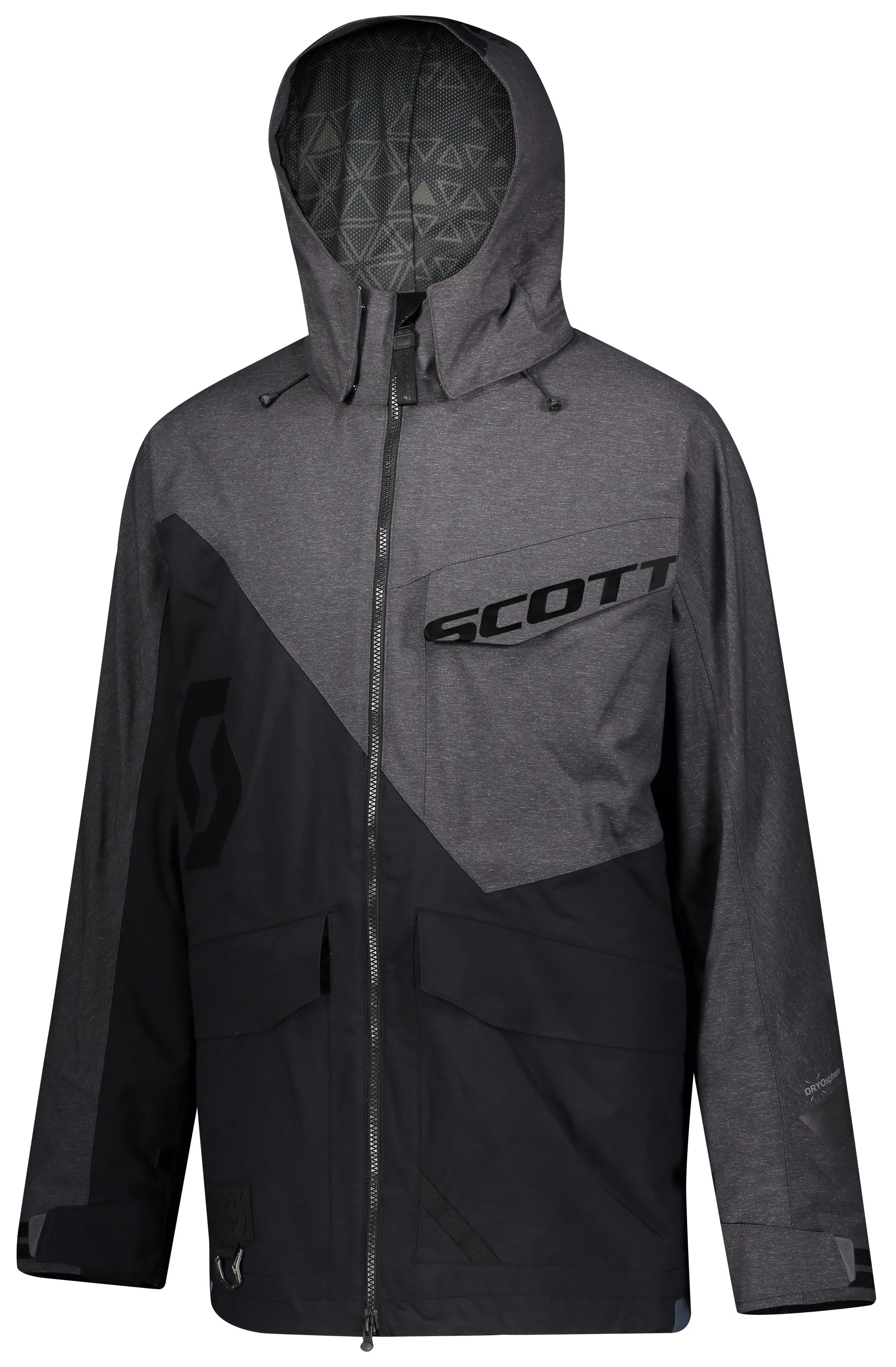 Scott XT Shell Dryo Mens Winter Jacket - Black/Melange Grey