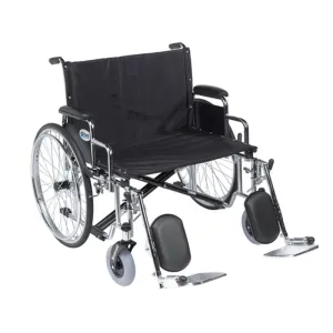 Sentra EC Heavy Duty Extra Wide Wheelchair, Detachable Desk Arms, Elevating Leg Rests, 28" Seat - 1 Each