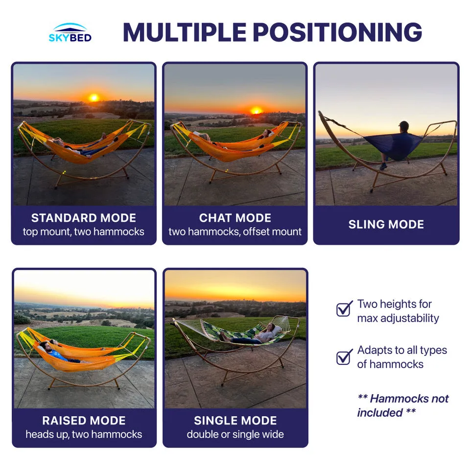 SKYBED Universal Hammock Stand for One or Two People Indoor, Outdoor