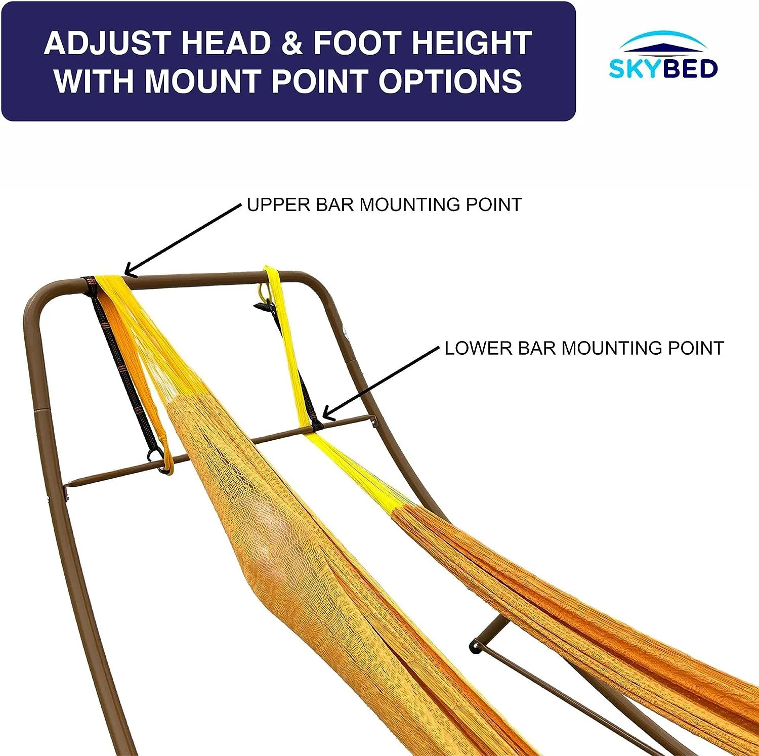SKYBED Universal Hammock Stand for One or Two People Indoor, Outdoor