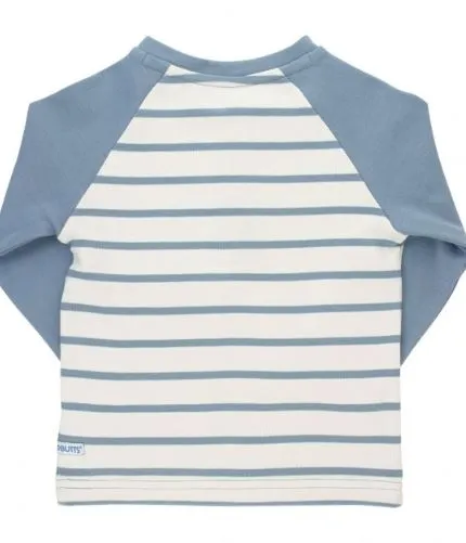 Slate & Ivory Stripe Raglan Henley