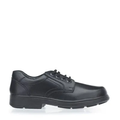 Start Rite Senior Isaac - Black Leather Lace-up School Shoes