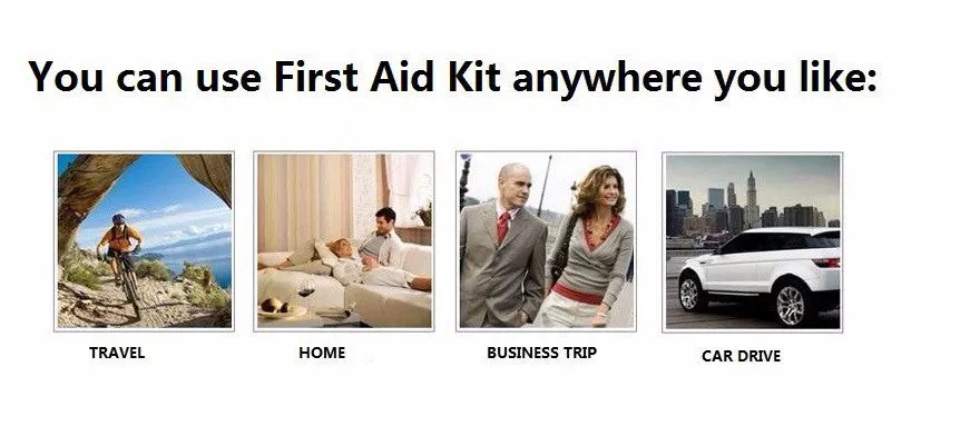 Survival First Aid Kit Medical Bag for Camping Office and or Vehicle emergencies