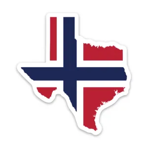 Texas Norwegian Flag Sticker