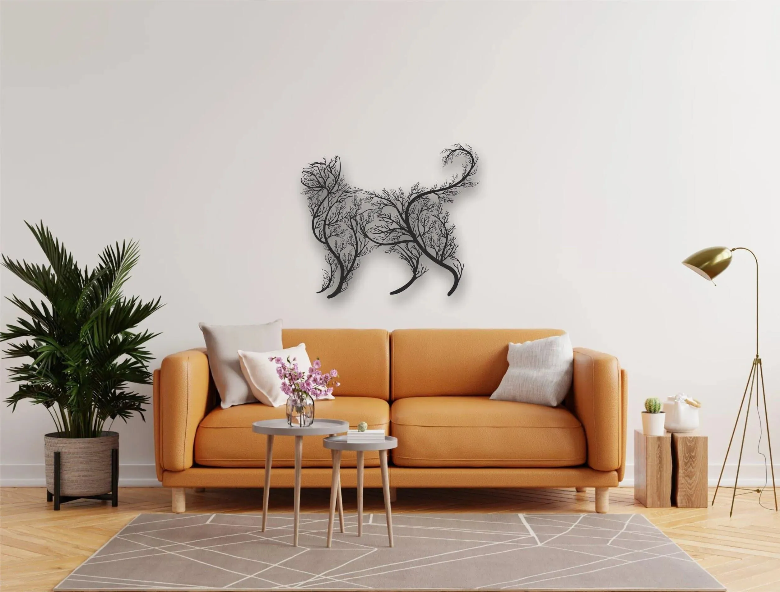 Tree Cat Metal Wall Decor