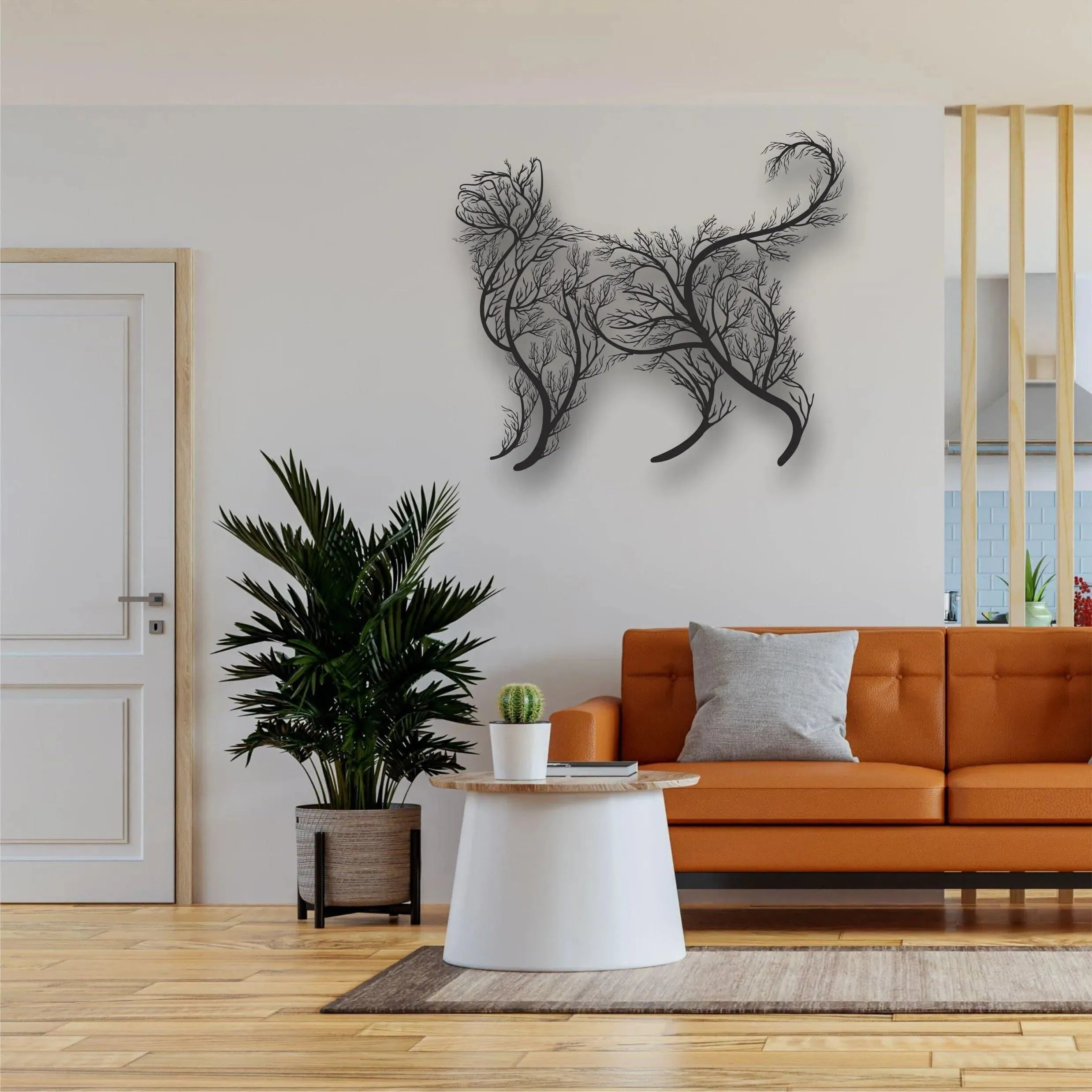 Tree Cat Metal Wall Decor