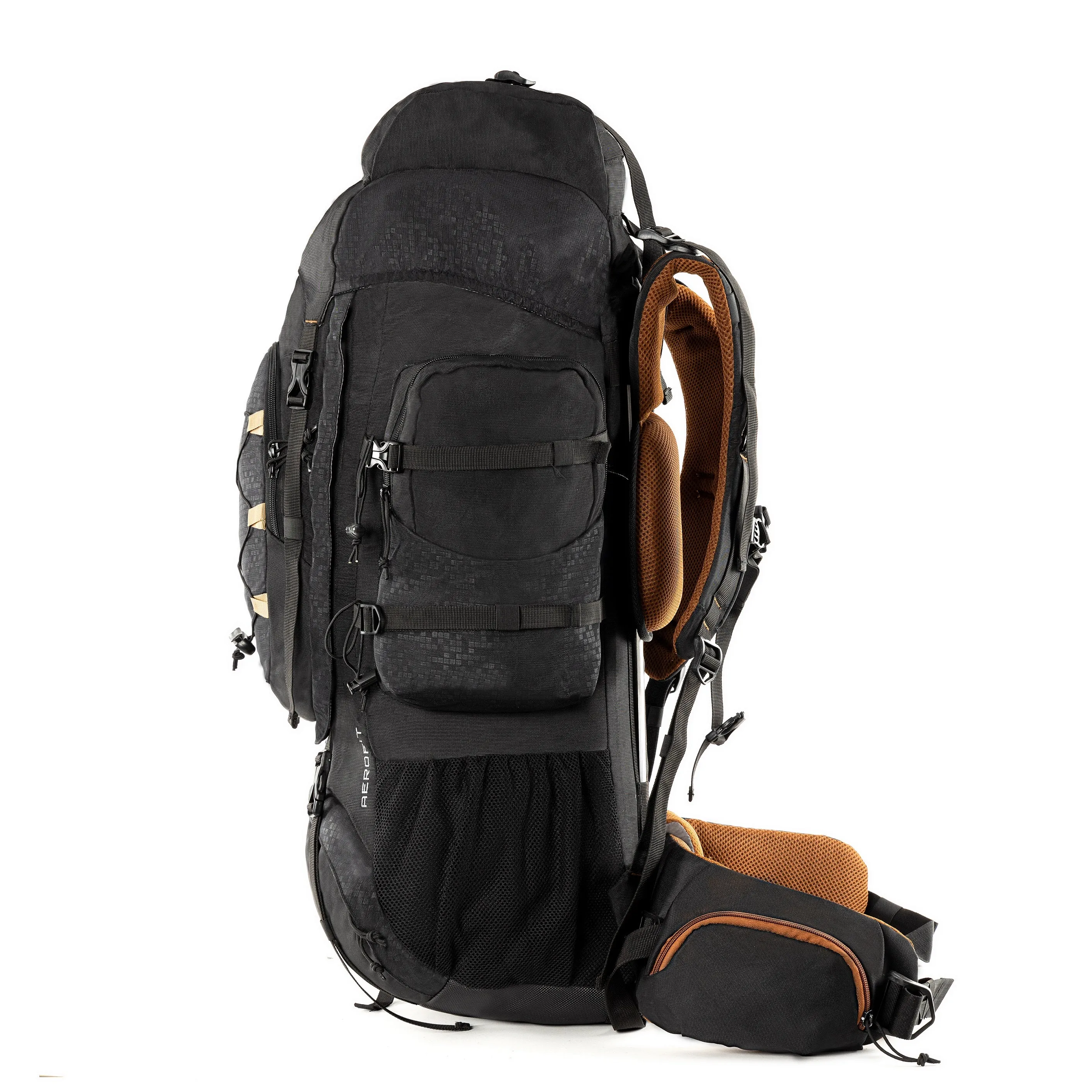 Tripole Walker Pro Metal Frame Rucksack with Rain Cover for Trekking & Travel | Front Opening | Laptop Sleeve | Men & Women | 5 Year Warranty| 60 Litre Black