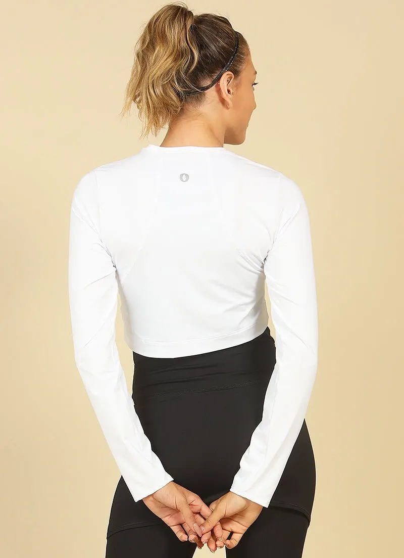 UV Pro Cropped (White) UPF 50 