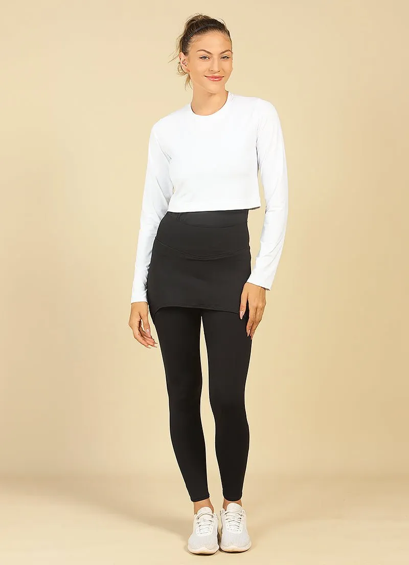 UV Pro Cropped (White) UPF 50 